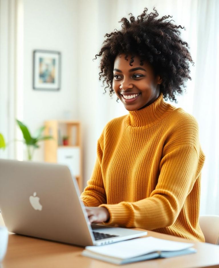 Learner studying on a laptop